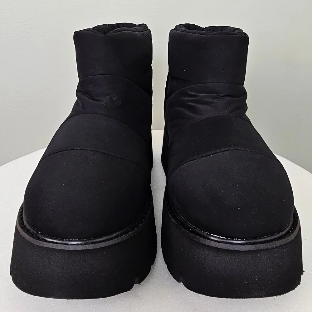 Portland Boot Company Women's Metallic Puffer Cozy Booties in Black - Picture 5 of 14
